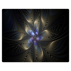 Fractal Blue Abstract Fractal Art Double Sided Flano Blanket (medium)  by Nexatart