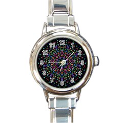 Fractal Texture Round Italian Charm Watch