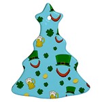 St. Patrick s day pattern Christmas Tree Ornament (Two Sides) Front