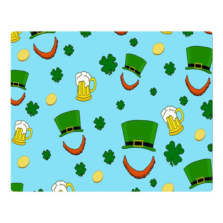 St. Patrick s day pattern Double Sided Flano Blanket (Large) 