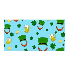 St  Patrick s Day Pattern Satin Wrap by Valentinaart