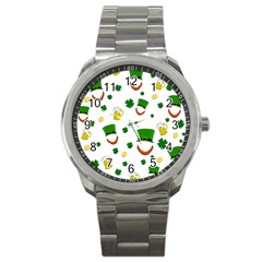 St. Patrick s day pattern Sport Metal Watch