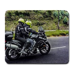 Motorcycles Riders At Avenue Large Mousepads by dflcprints