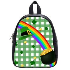 St  Patrick s Day Rainbow School Bags (small)  by Valentinaart