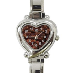 Fractal 3d Render Futuristic Heart Italian Charm Watch by Nexatart