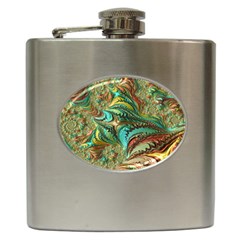 Fractal Artwork Pattern Digital Hip Flask (6 Oz)