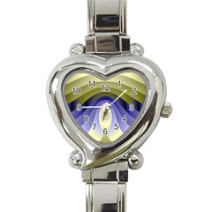 Fractal Eye Fantasy Digital Heart Italian Charm Watch by Nexatart