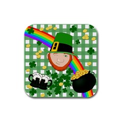 Lucky Irish Rubber Square Coaster (4 Pack)  by Valentinaart