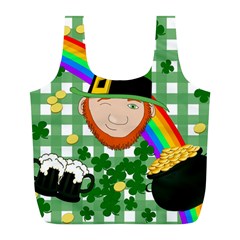 Lucky Irish Full Print Recycle Bags (l)  by Valentinaart