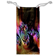 Fractal Colorful Background Jewelry Bag by Nexatart