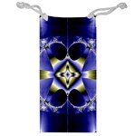 Fractal Fantasy Blue Beauty Jewelry Bag Front