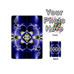 Fractal Fantasy Blue Beauty Playing Cards 54 (Mini)  Front - SpadeJ