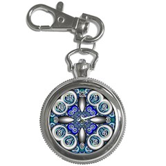 Fractal Cathedral Pattern Mosaic Key Chain Watches