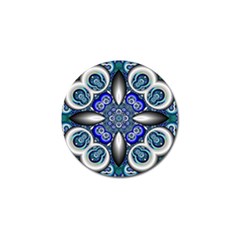 Fractal Cathedral Pattern Mosaic Golf Ball Marker (4 pack)