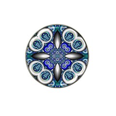 Fractal Cathedral Pattern Mosaic Hat Clip Ball Marker (4 pack)