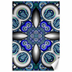 Fractal Cathedral Pattern Mosaic Canvas 12  x 18  