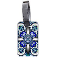 Fractal Cathedral Pattern Mosaic Luggage Tags (two Sides) by Nexatart