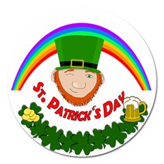 St  Patrick Magnet 5  (round) by Valentinaart