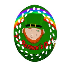 St  Patrick s Day Oval Filigree Ornament (two Sides) by Valentinaart