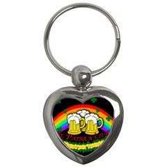 Beer Mugs Key Chains (heart)  by Valentinaart