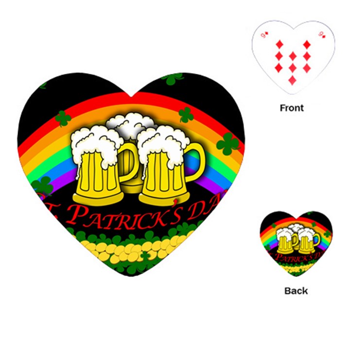 Beer mugs Playing Cards (Heart) 