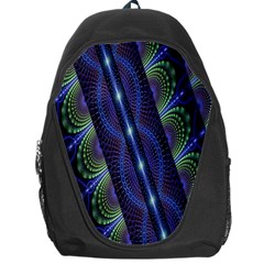 Fractal Blue Lines Colorful Backpack Bag by Nexatart