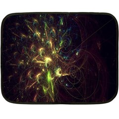 Fractal Flame Light Energy Fleece Blanket (Mini)