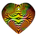 Fractals Ball About Abstract Heart Ornament (Two Sides) Front