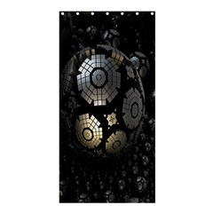 Fractal Sphere Steel 3d Structures Shower Curtain 36  X 72  (stall)  by Nexatart