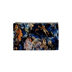 Frost Leaves Winter Park Morning Cosmetic Bag (small)  by Nexatart