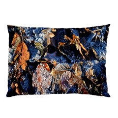 Frost Leaves Winter Park Morning Pillow Case (two Sides) by Nexatart