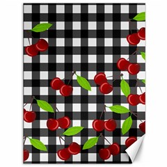 Cherries plaid pattern  Canvas 36  x 48  