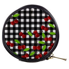 Cherries plaid pattern  Mini Makeup Bags