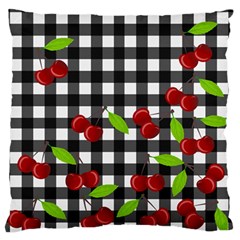 Cherries plaid pattern  Standard Flano Cushion Case (One Side)