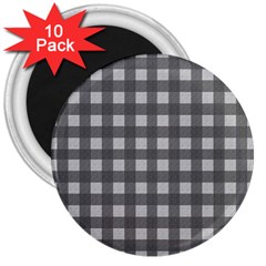 Gray Plaid Pattern 3  Magnets (10 Pack)  by Valentinaart