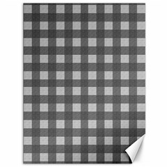 Gray Plaid Pattern Canvas 36  X 48   by Valentinaart
