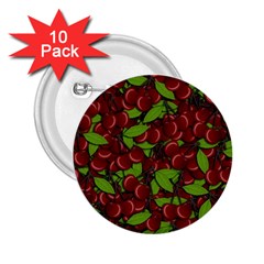 Cherry pattern 2.25  Buttons (10 pack) 