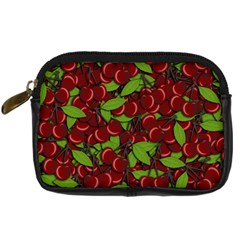 Cherry Pattern Digital Camera Cases by Valentinaart