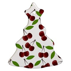 Cherry Pattern Christmas Tree Ornament (two Sides) by Valentinaart