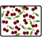 Cherry pattern Double Sided Fleece Blanket (Large)  80 x60  Blanket Front