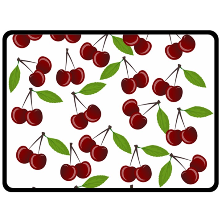 Cherry pattern Double Sided Fleece Blanket (Large) 