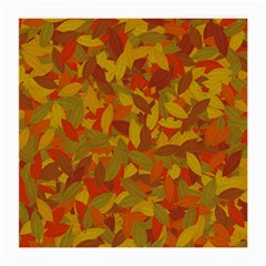 Orange Autumn Medium Glasses Cloth (2-side) by Valentinaart