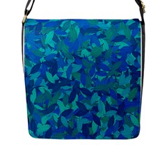 Blue Autumn Flap Messenger Bag (l)  by Valentinaart