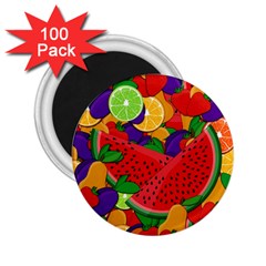 Summer Fruits 2 25  Magnets (100 Pack) 