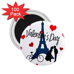Valentine s Day - Paris 2 25  Magnets (100 Pack) 