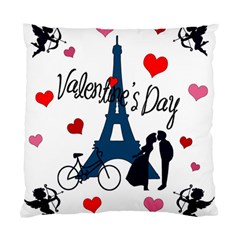 Valentine s Day - Paris Standard Cushion Case (one Side) by Valentinaart