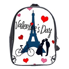 Valentine s Day - Paris School Bags (xl)  by Valentinaart