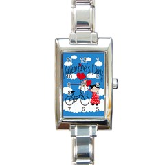 Girls Daydream Rectangle Italian Charm Watch by Valentinaart