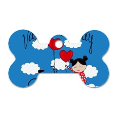 Girls Daydream Dog Tag Bone (two Sides)