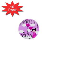 Pink Daydream  1  Mini Buttons (10 Pack)  by Valentinaart